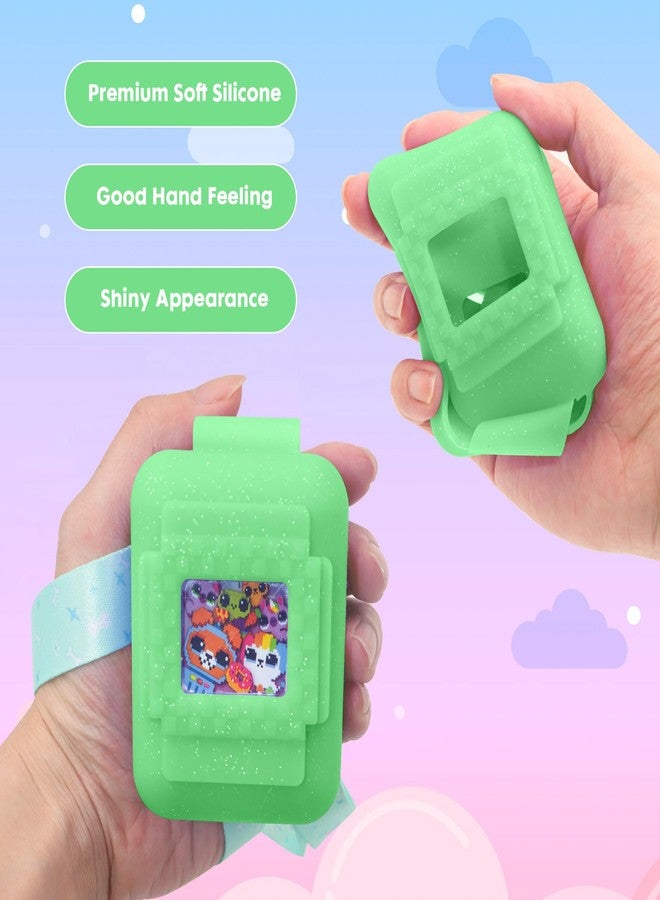 Taladad Silicone Cover Case for Bitzee Interactive Toy Digital Pet,Cases with Lanyard,Protective Case Holder Skin for Bitzee Virtual Electronic Pets for Girls & Boys (Green) - Image 5